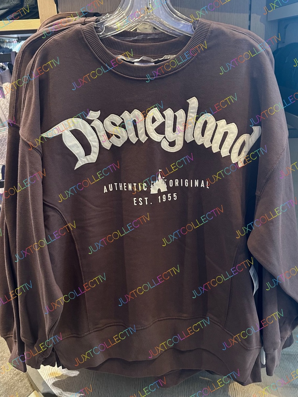 Disneyland Logo Authentic Original 1955 Castle Brown Pullover Crewneck Sweater